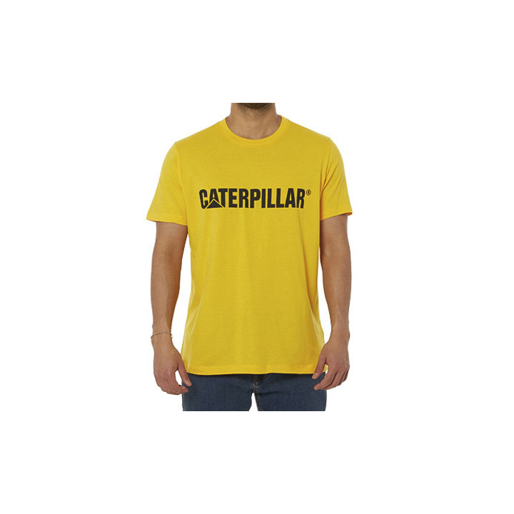 Caterpillar Caterpillar Logo Miesten T-Shirts Keltainen | FI-5123