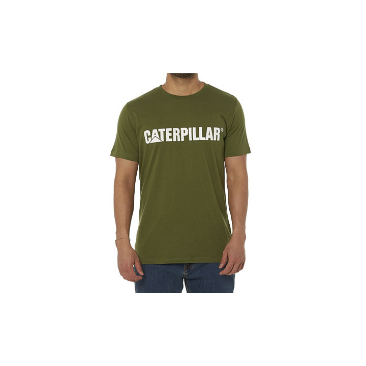 Caterpillar Caterpillar Logo Miesten T-Shirts Valkoinen | FI-8140