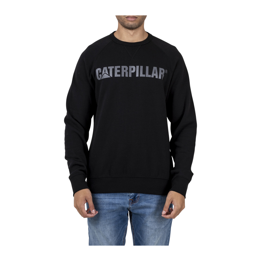 Caterpillar Foundation Crewneck Sweatshirt Miesten Pusero Mustat | FI-1782