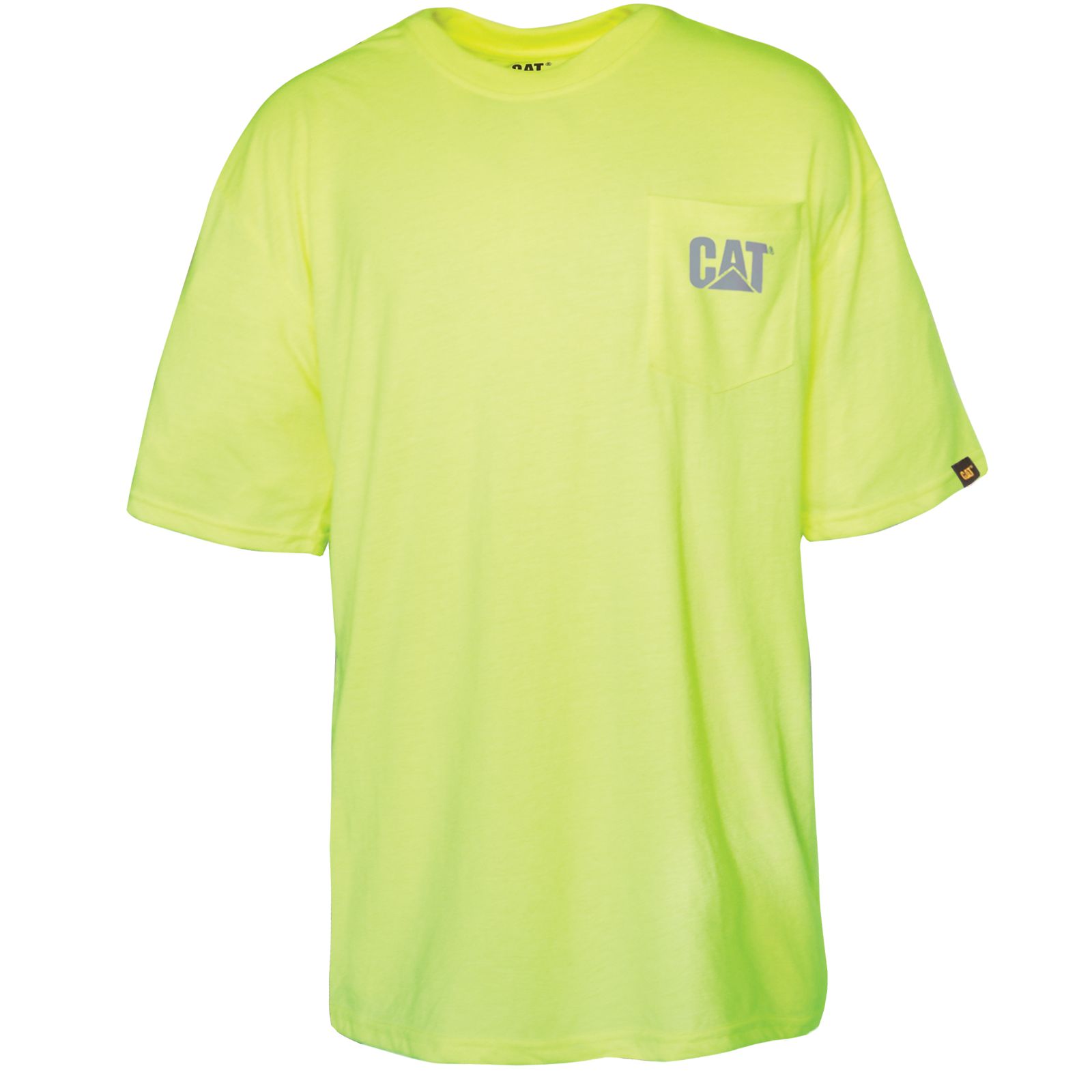 Caterpillar Hi-vis Trademark Pocket Miesten T-Shirts Keltainen | FI-4053