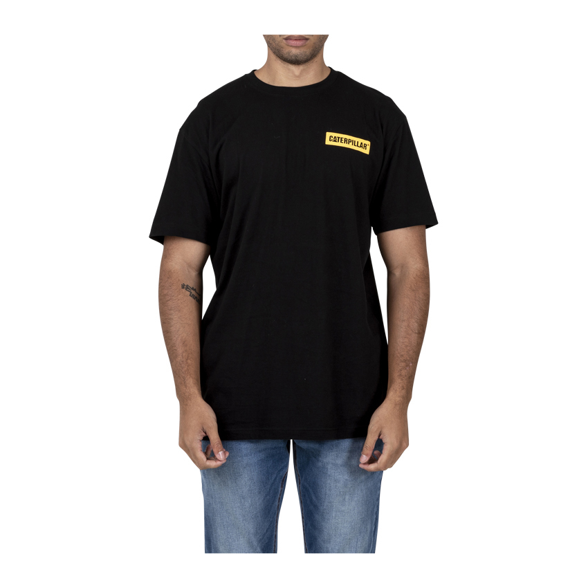 Caterpillar Triton Block S/S Miesten T-Shirts Mustat | FI-7834