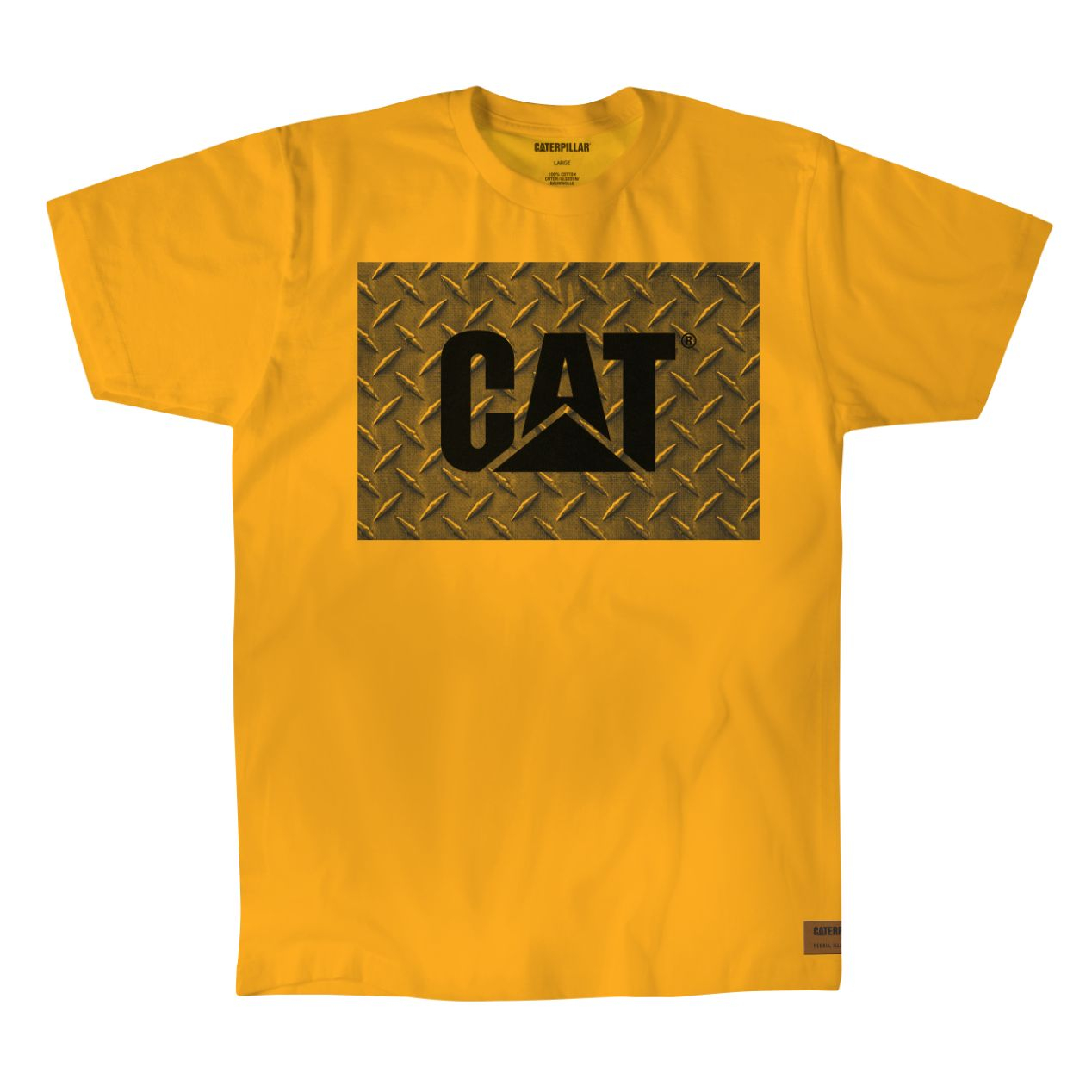 Caterpillar Työ Diamond Plate Miesten T-Shirts Keltainen | FI-6420