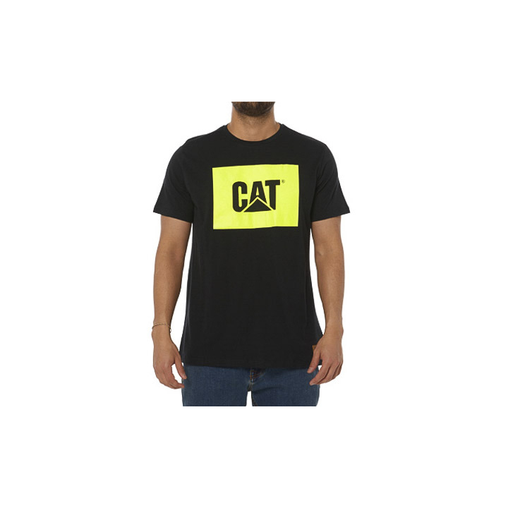 Caterpillar Työ Hi Vis Miesten T-Shirts Mustat | FI-8157