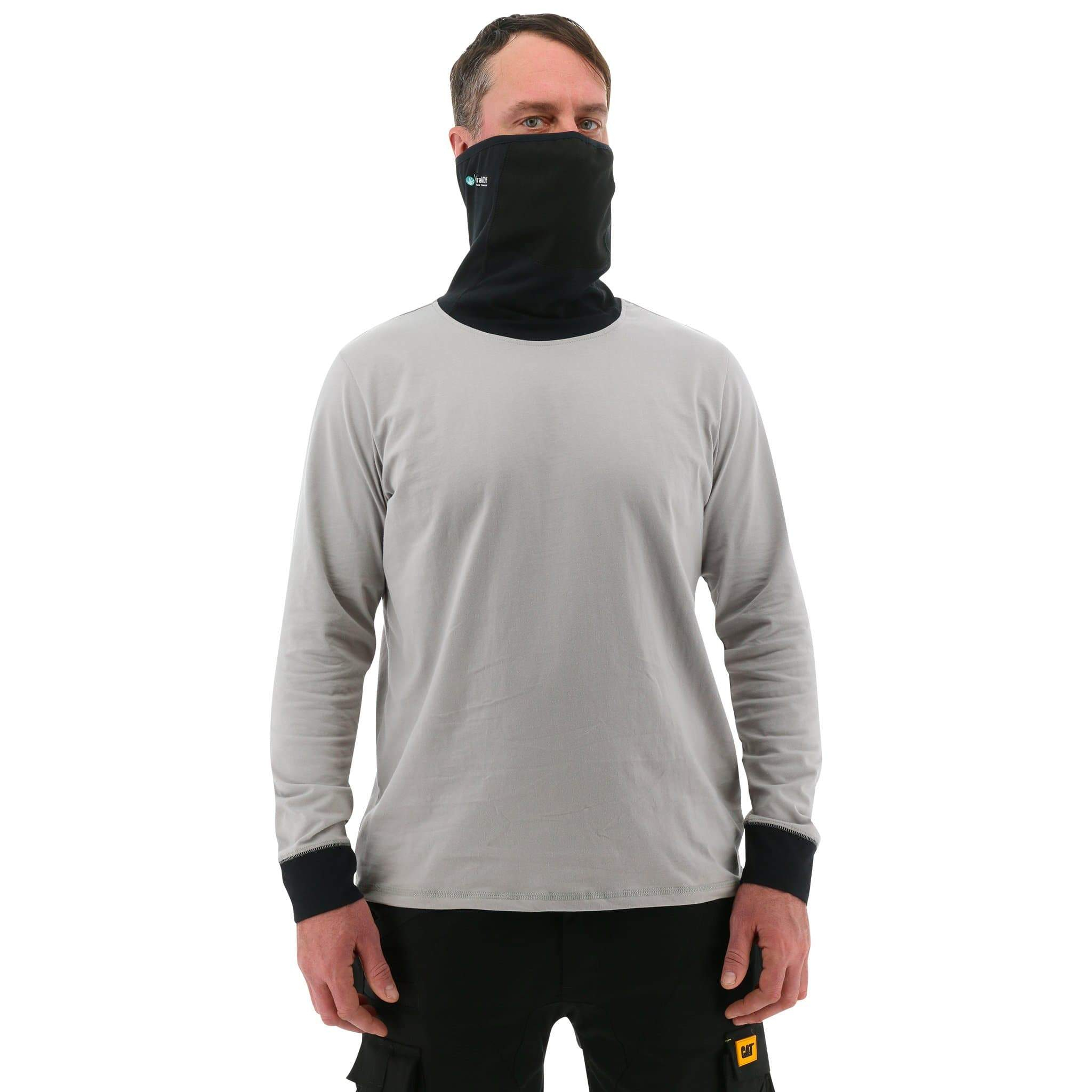 Caterpillar Viral Off L/S Gaiter Miesten T-Shirts Harmaat | FI-5346